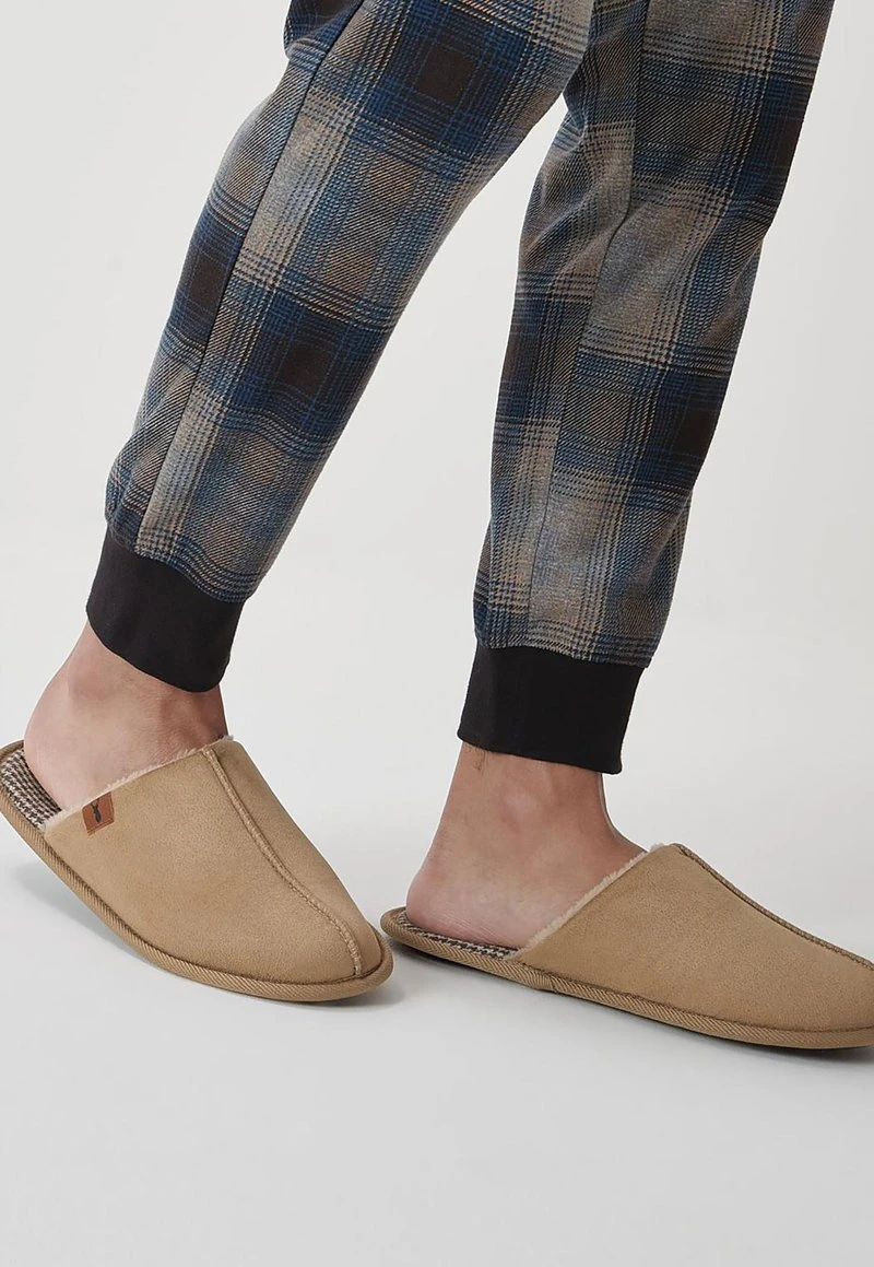 Next Herren CHECK - Hausschuh - Light Grey 1 Next Herren CHECK - Hausschuh - Light Grey