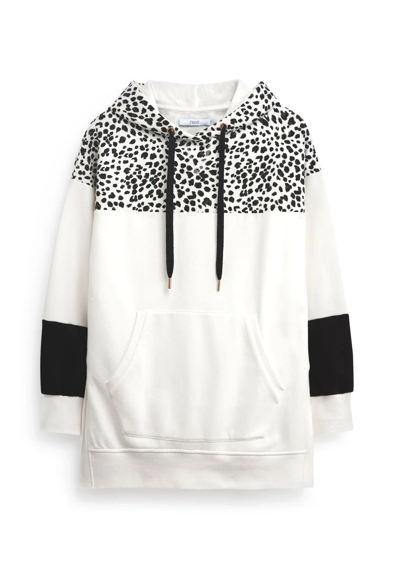 Next Damen LONGLINE - Kapuzenpullover - Ecru Cream Colourblock 5 Next Damen LONGLINE - Kapuzenpullover - Ecru Cream Colourblock – Bild 5