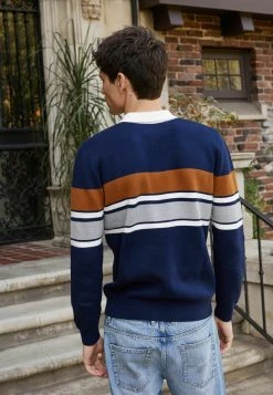 Next Herren COLOURBLOCK RUGBY - Strickpullover - Navy -Next Verkäufe 2022 b8fcdae14c5049e78a13fb9cd49379c6
