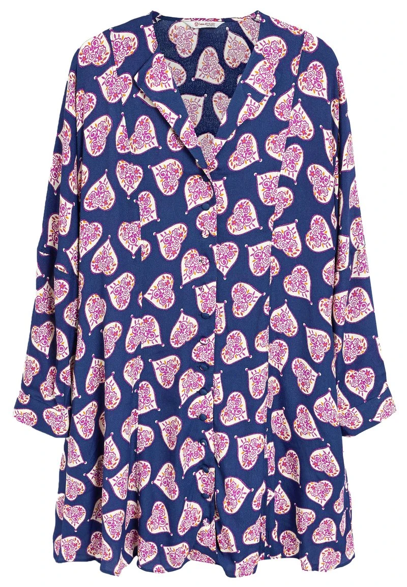 Next Damen Blusenkleid - Celia Birtwell Navy Blue Heart 5 Next Damen Blusenkleid - Celia Birtwell Navy Blue Heart – Bild 5