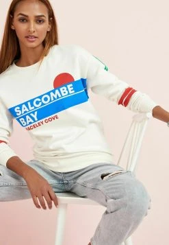 Next Damen GRAPHIC - Sweatshirt - Ecru White Salcombe Bay -Next Verkäufe 2022 b961ff0fae374732965452411917ffe0