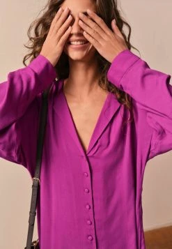 Next Damen Blusenkleid - Bright Pink Purple -Next Verkäufe 2022 b97c38c371484a51bab049845abe0df9