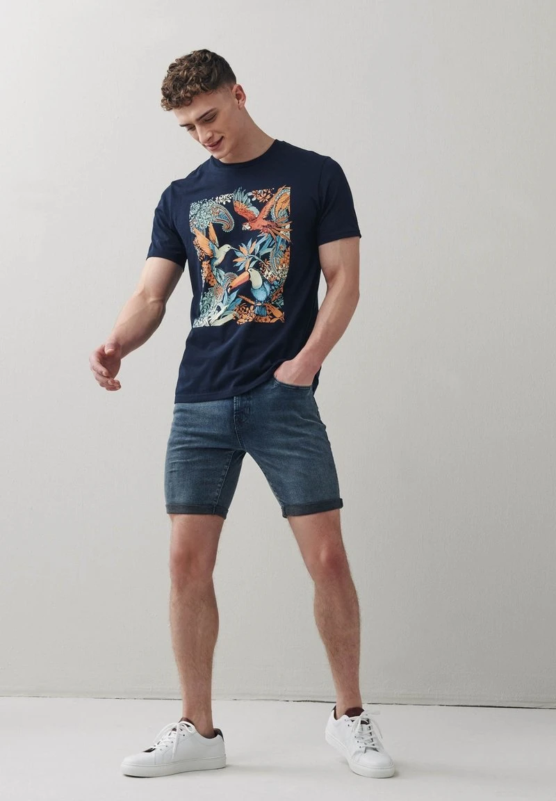 Next GRAPHIC - T-Shirt Print - Navy Blue Floral | Herren 1 Next GRAPHIC - T-Shirt Print - Navy Blue Floral | Herren