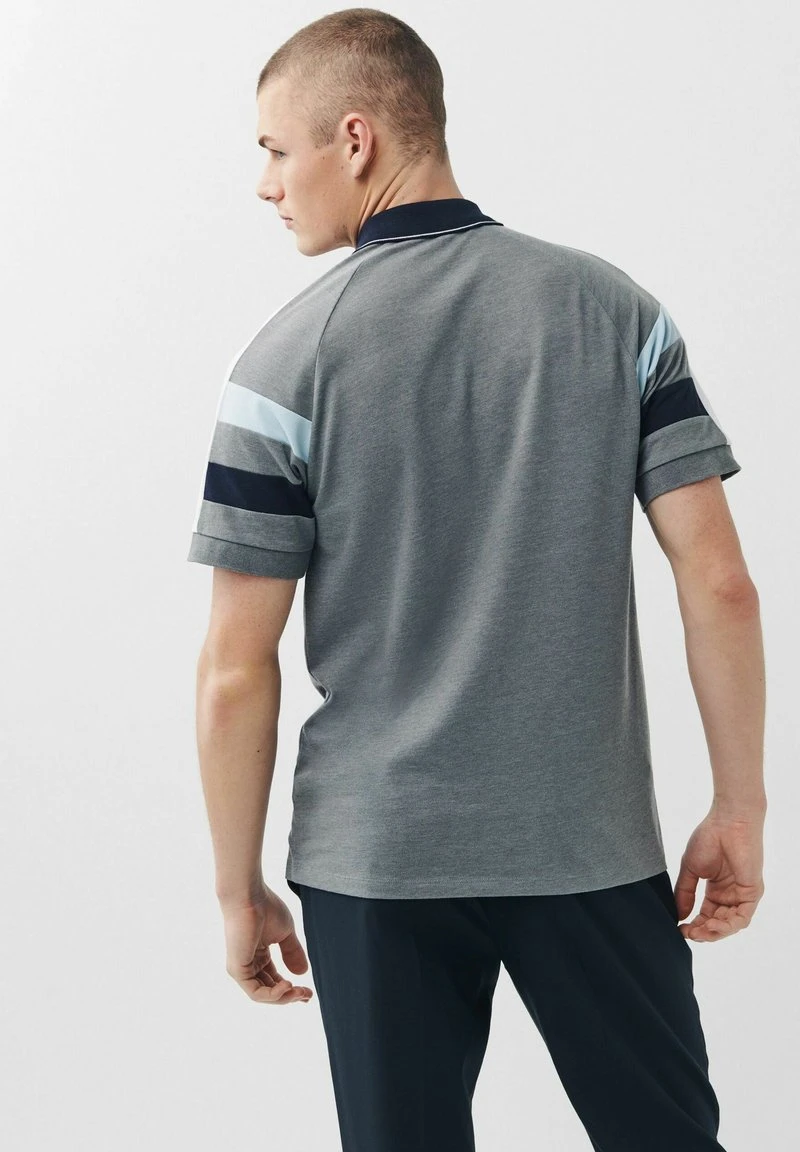 Next Herren RAGLAN - Poloshirt - Grey White 3 Next Herren RAGLAN - Poloshirt - Grey White – Bild 3