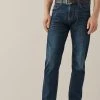 Next Herren BELTED WITH STRETCH - Jeans Straight Leg - Blue