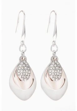 Next Damen PAVÃ© PETAL - Ohrringe - Silver
