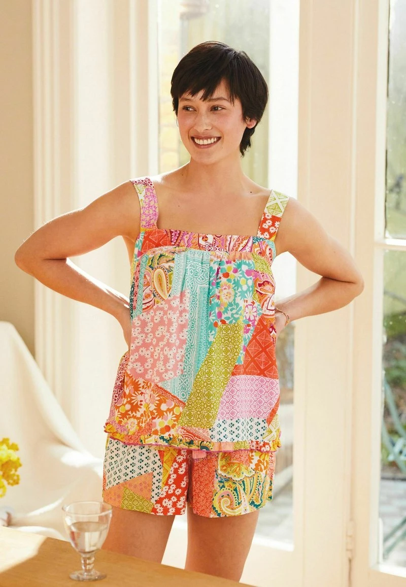 Next Pyjama - Pink Green Patchwork | Damen 1 Next Pyjama - Pink Green Patchwork | Damen