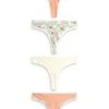 Next Damen BLEND 4 PACK - String - Check Peach White