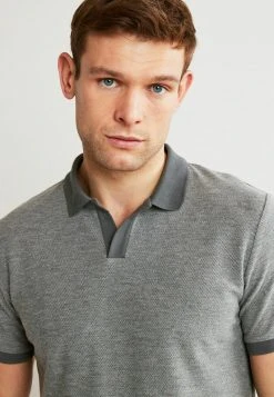 Next Herren Poloshirt - Grey Textured -Next Verkäufe 2022 bc0138297899464babe417d9697444c0