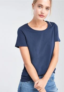 Next T-Shirt Basic - Dark Blue | Damen