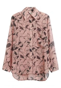 Next SHEER LONGLINE - Hemdbluse - Pink Floral Swirl | Damen