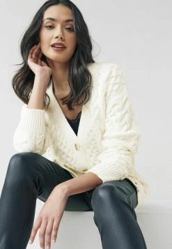 Next Damen CABLE BUTTON - Strickjacke - White -Next Verkäufe 2022 bd2867be487845e1b917658c02e7ca9b