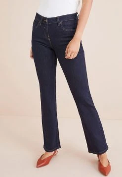 Next Damen Jeans Bootcut - Mottled Royal Blue