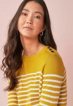 Next BUTTON DETAIL LIGHTWEIGHT - Strickpullover - Yellow | Damen -Next Verkäufe 2022 bf08a994bcdb48f48b3aa7ce0b03cae9