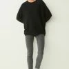 Next Damen COSY LONGLINE - Strickpullover - Black