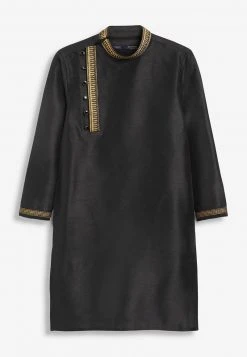Next LONG LENGTH EMBROIDERED KURTA - Hemd - Black | Kinder