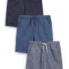 Next Kinder 3 PACK PULL-ON - Shorts - Grey/blue