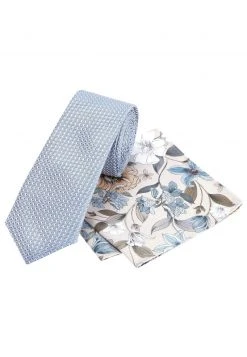 Next Herren SAGE SET - Einstecktuch - Light Blue Brown Floral
