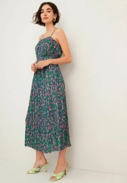 Next Damen SLEEVELESS PLEATED MIDI - Freizeitkleid - Green