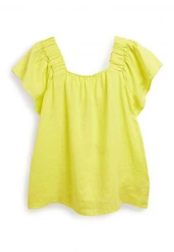 Next FLUTTER SLEEVE SQUARE NECK - Bluse - Lime Green | Damen -Next Verkäufe 2022 c0c41330ed274b929a025f805df74369