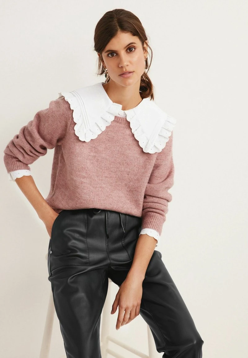 Next BRODERIE COLLAR - Strickpullover - Pink | Damen 4 Next BRODERIE COLLAR - Strickpullover - Pink | Damen – Bild 4