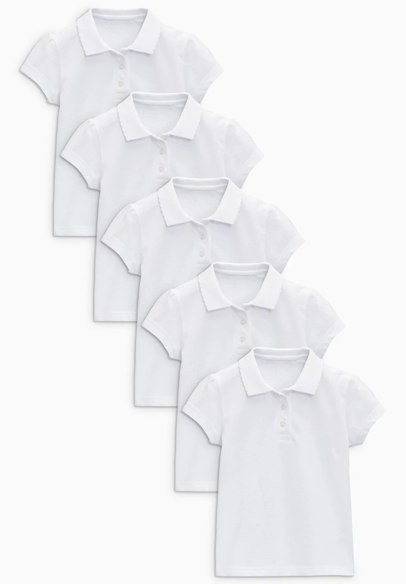 Next Kinder 5 PACK - Poloshirt - White 1 Next Kinder 5 PACK - Poloshirt - White