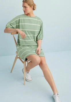 Next BALLOON SLEEVE - Freizeitkleid - Sage Green Stripe | Damen -Next Verkäufe 2022 c27846dfd1a149d5af48789deed85eeb