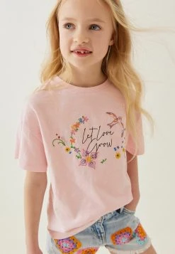 Next Kinder LET LOVE GROW EMBROIDERY - T-Shirt Print - Pink