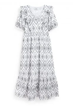 Next Damen Freizeitkleid - White Black -Next Verkäufe 2022 c2a2056f82464d88a39d352132237747