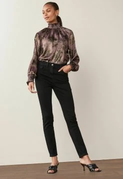 Next Damen HIGH RISE - Jeans Slim Fit - Black