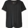 Next Damen TWIST FRONT - T-Shirt Print - Black