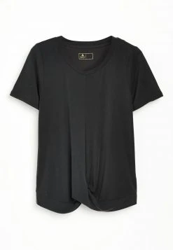 Next Damen TWIST FRONT - T-Shirt Print - Black