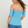 Next Damen BARDOT SHORT SLEEVE - T-Shirt Basic - Blue