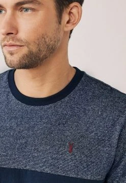 Next Herren BLOCK - T-Shirt Print - Navy Blue Marl -Next Verkäufe 2022 c59ac867aa2f4b5690ed19102102b0f9