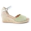 Next Damen SIGNATURE SCALLOPED - Keilsandalette - Sage Green