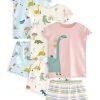 Next Kinder 3 PACK 9MTHS-12YRS - Nachtwäsche Set - Pink Blue Dinosaur