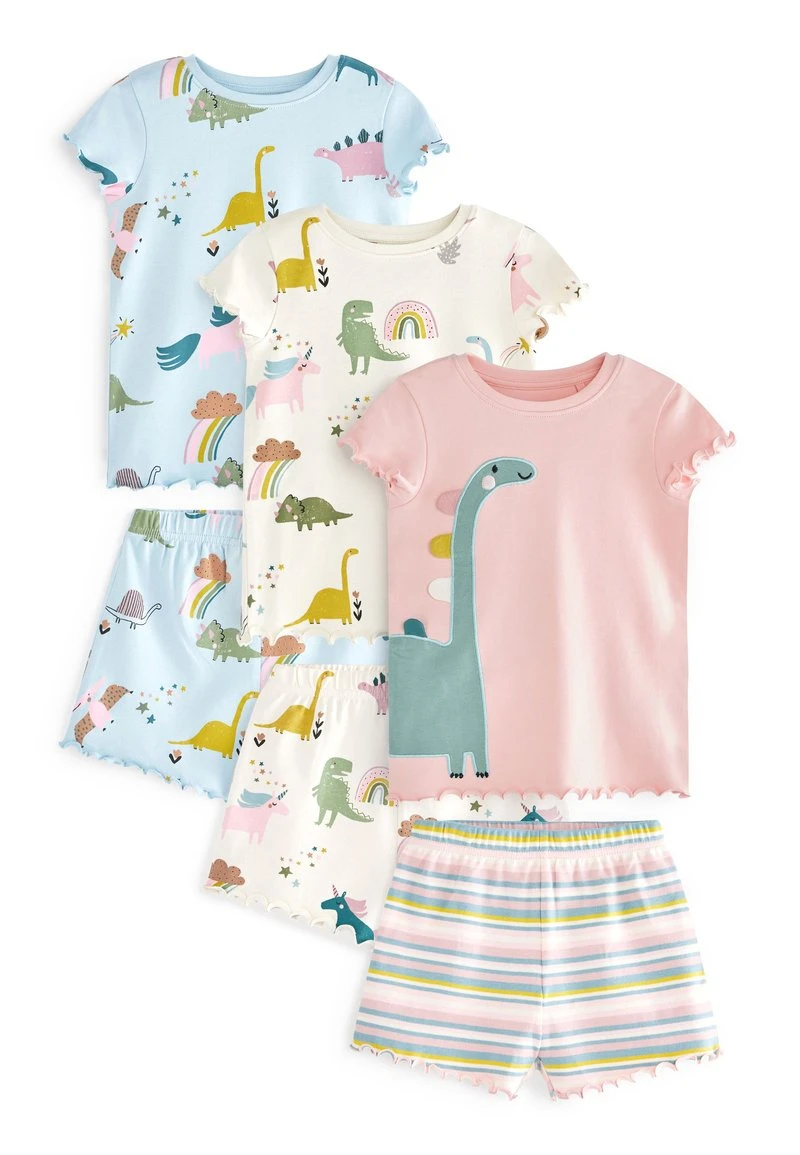 Next Kinder 3 PACK 9MTHS-12YRS - Nachtwäsche Set - Pink Blue Dinosaur 1 Next Kinder 3 PACK 9MTHS-12YRS - Nachtwäsche Set - Pink Blue Dinosaur
