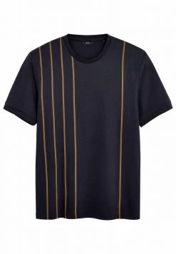 Next T-Shirt Print - Navy Blue Vertical Tan | Herren -Next Verkäufe 2022 c665e2fb4ecc4948873827f005142cee