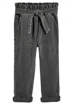 Next Kinder PAPERBAG - Jeans Straight Leg - Grey