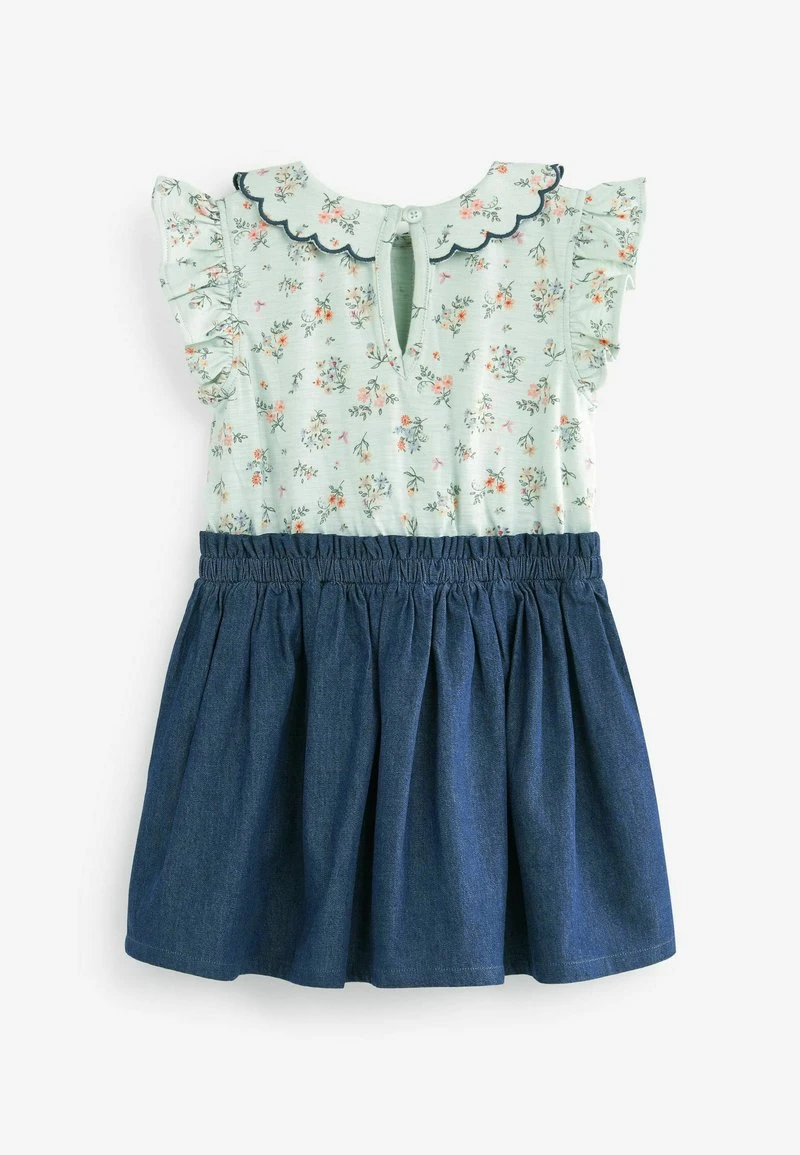 Next Kinder FLORAL COLLARED - Freizeitkleid - Denim Jersey 6 Next Kinder FLORAL COLLARED - Freizeitkleid - Denim Jersey – Bild 6