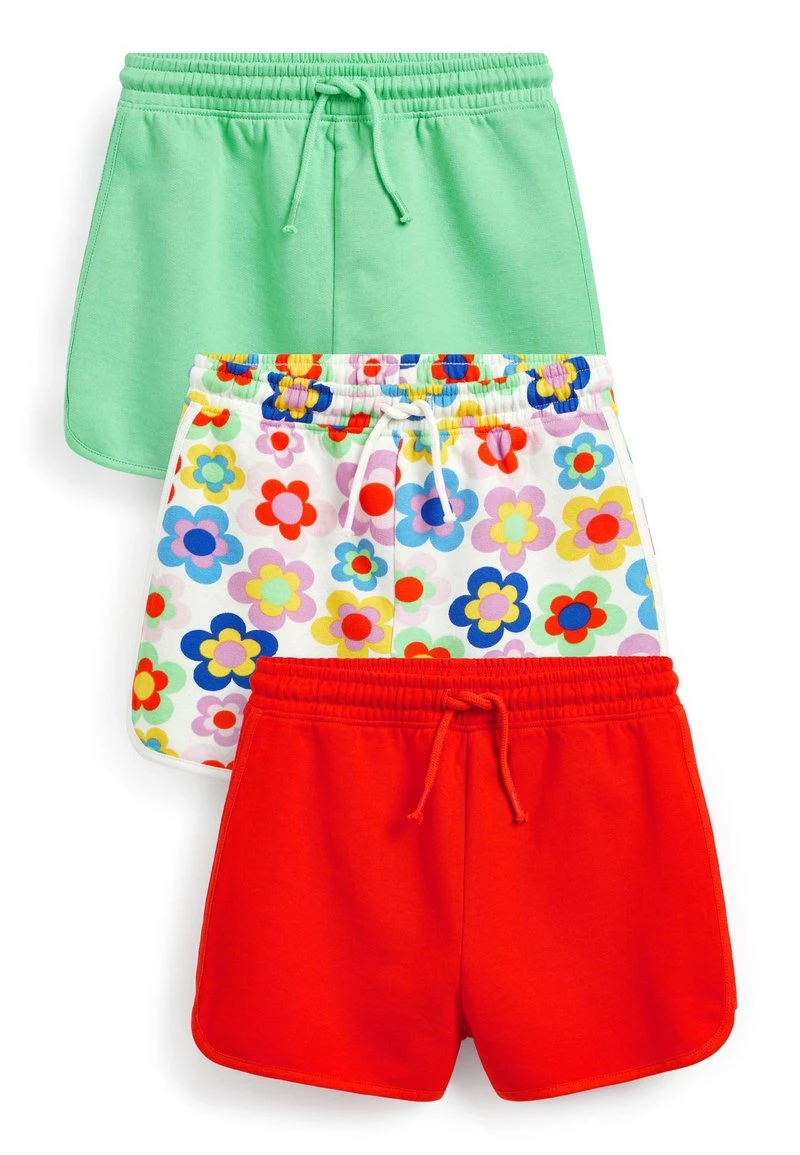 Next Kinder 3 PACK - Shorts - Green Orange Floral Print 1 Next Kinder 3 PACK - Shorts - Green Orange Floral Print