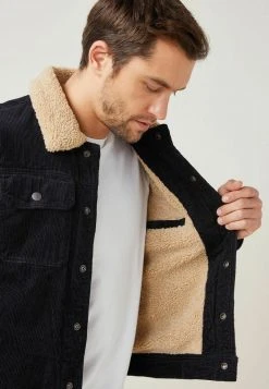 Next Herren BORG COLLARED CORD TRUCKER - Übergangsjacke - Navy -Next Verkäufe 2022 c87c311b5a424f7e9c7439b8efaeb914