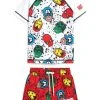 Next Unisex MICKEY MOUSE SET - Badeshorts - Mottled Red