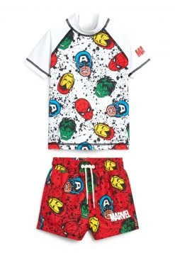 Next Unisex MICKEY MOUSE SET - Badeshorts - Mottled Red