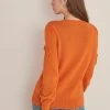 Next Damen POM POM HEART CREW NECK - Strickpullover - Orange