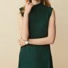 Next Damen BUTTON DETAIL LONGLINE SLEEVELESS - Strickpullover - Green