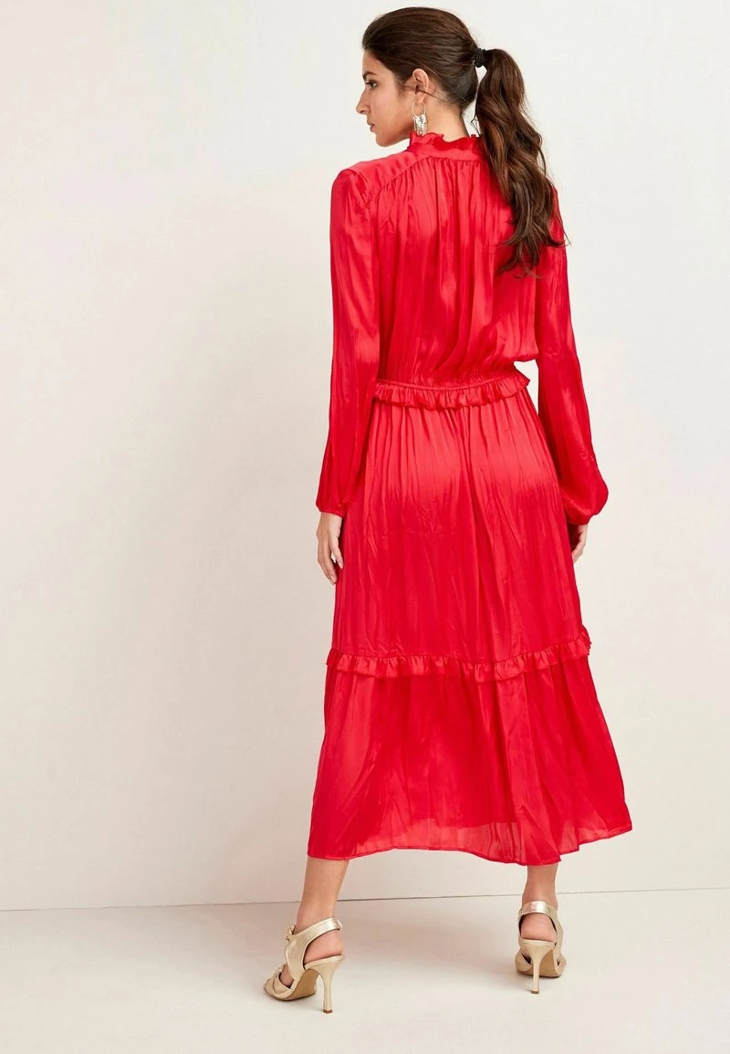 Next Damen SATIN TIE NECK - Freizeitkleid - Red 3 Next Damen SATIN TIE NECK - Freizeitkleid - Red – Bild 3