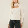 Next Damen CUT OUT - Strickpullover - Off-white