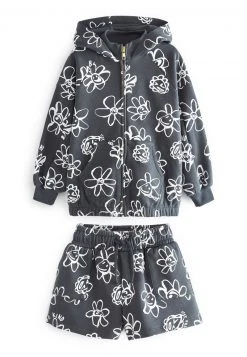 Next Kinder SET - Trainingsanzug - Black White Graffiti