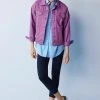 Next Damen OVERSIZED - Jeansjacke - Purple